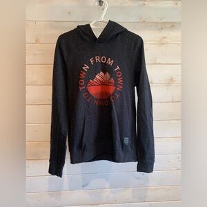 Scotch & Soda | “From Town To Town To Town” Black Speckled Hoodie